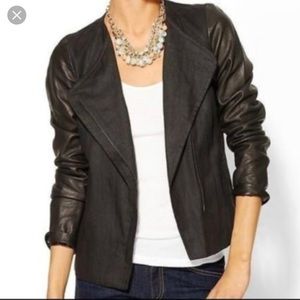Vince Leather & Linen Jacket